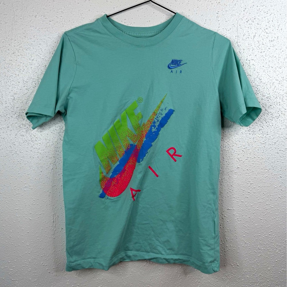 Nike Air The Nike Tee Youth XL Green Graphic Logo Crew Neck Cotton T-Shirt